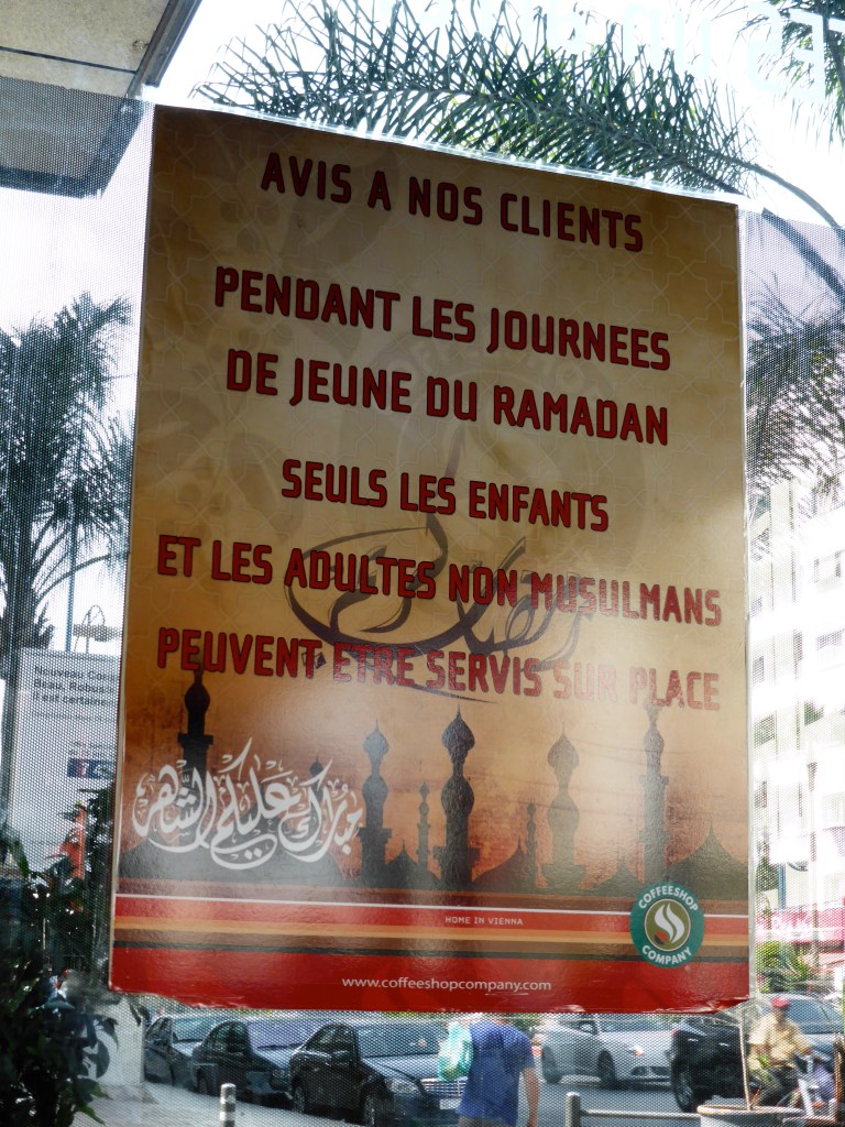 Ramadan sign at Coffeeshop Company