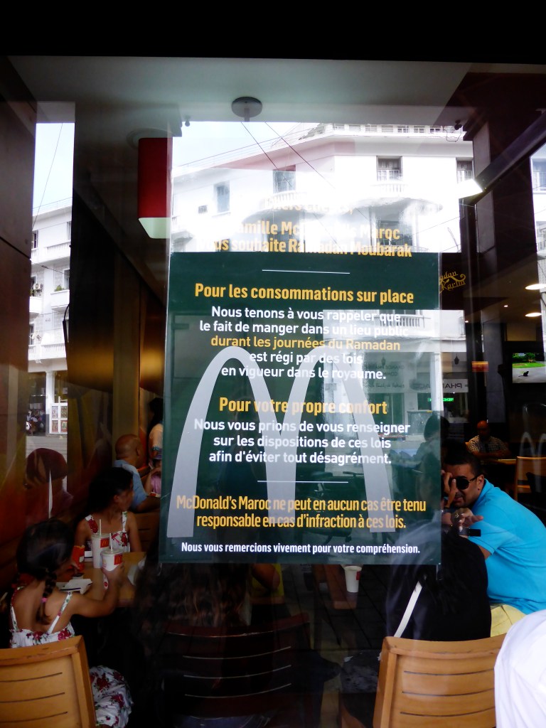 Sign during Ramadan at Mc Donald