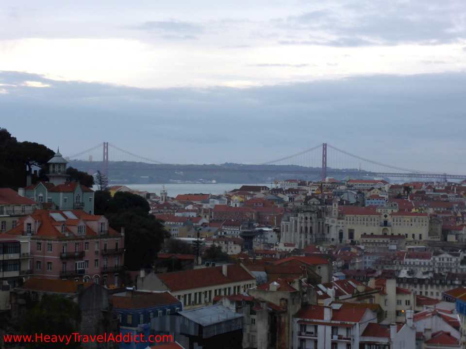 View on Lisbon and Ponte 25 de Abril
