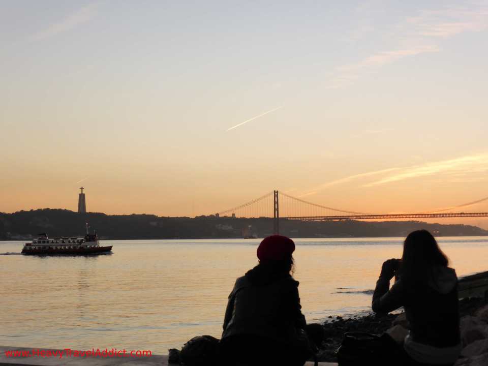 Sunset by the river Tejo