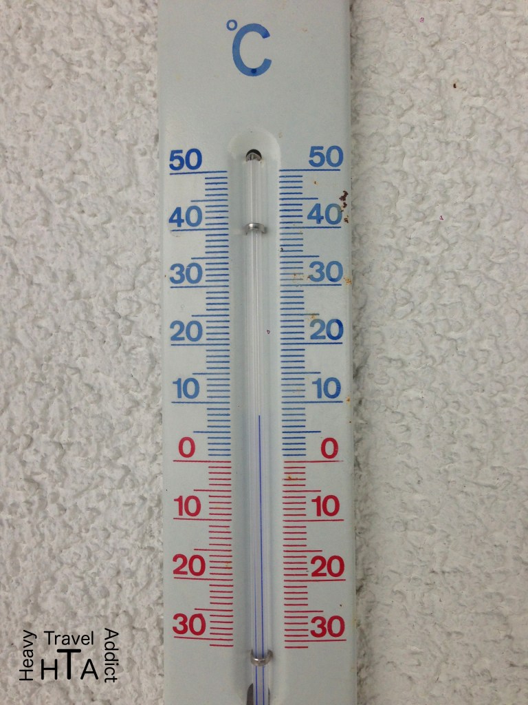 A 20 degrees drop from one day to the other